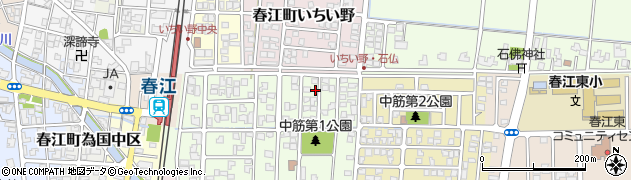 福井県坂井市春江町中筋大手25周辺の地図