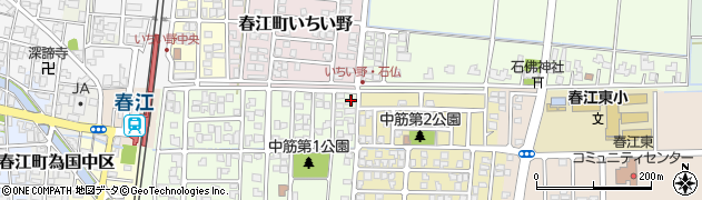 福井県坂井市春江町中筋大手1周辺の地図