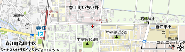 福井県坂井市春江町中筋大手12周辺の地図