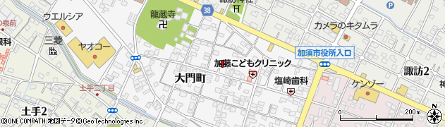 埼玉県加須市大門町周辺の地図