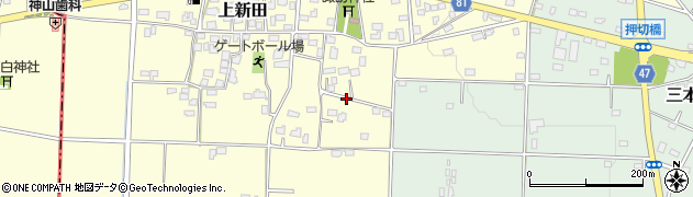 埼玉県熊谷市上新田周辺の地図