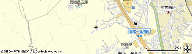 岐阜県高山市西之一色町周辺の地図