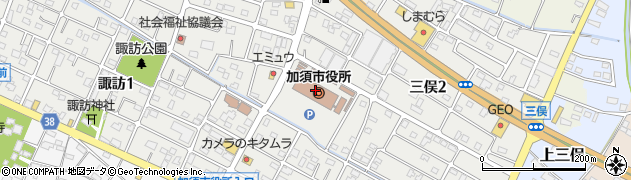 埼玉県加須市周辺の地図