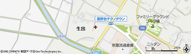埼玉県加須市生出180周辺の地図