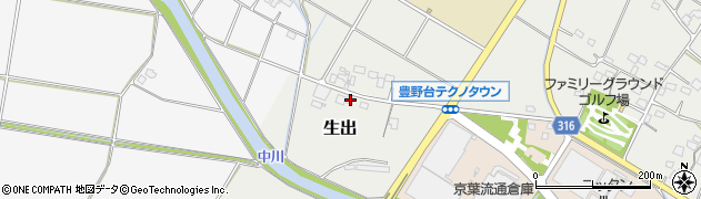 埼玉県加須市生出162周辺の地図