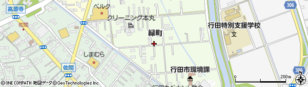 埼玉県行田市緑町周辺の地図