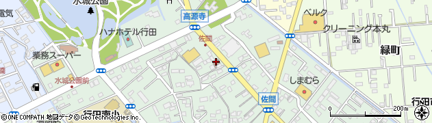 行田佐間郵便局周辺の地図