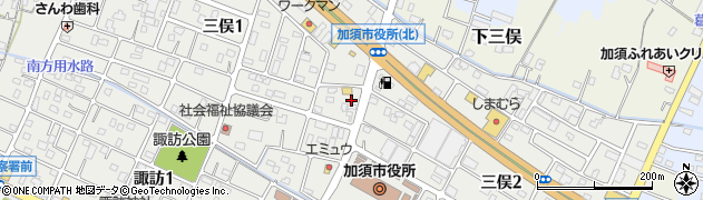 埼玉県加須市三俣周辺の地図