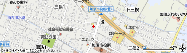 埼玉県加須市三俣周辺の地図