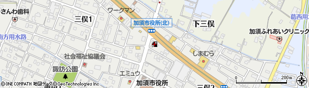 ａｐｏｌｌｏｓｔａｔｉｏｎセルフ加須市役所前ＳＳ周辺の地図