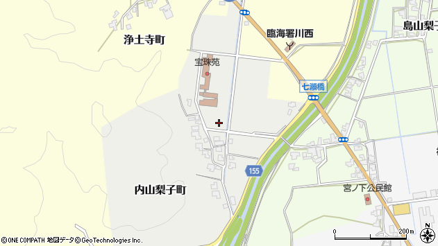 〒910-3116 福井県福井市内山梨子町の地図
