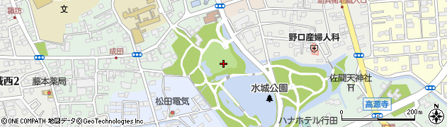 埼玉県行田市水城公園周辺の地図