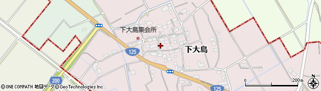 茨城県つくば市下大島周辺の地図