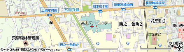 飛騨高山温泉高山グリーンホテル周辺の地図