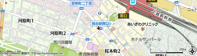熊谷駅南口周辺の地図