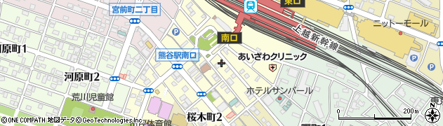 熊谷南口整体院周辺の地図