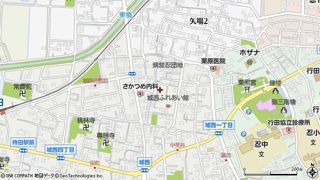 〒361-0057 埼玉県行田市城西の地図