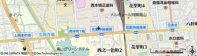眼鏡市場飛騨高山店周辺の地図