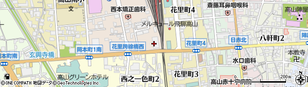 濃飛乗合自動車株式会社　高山営業所バス時刻案内周辺の地図