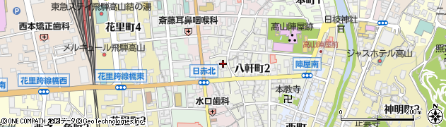 岐阜県高山市八軒町3丁目周辺の地図