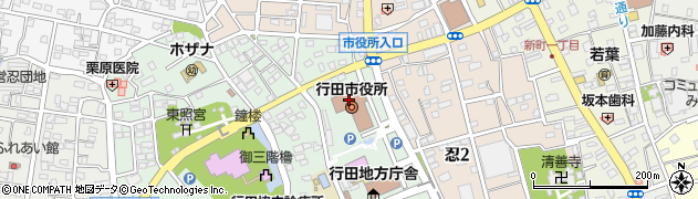 行田市役所周辺の地図