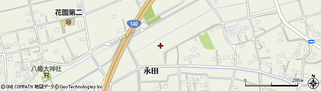 埼玉県深谷市永田周辺の地図