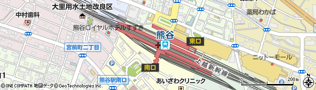 熊谷駅ビル・アズ周辺の地図
