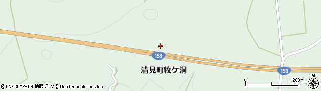 国道１５８号線周辺の地図