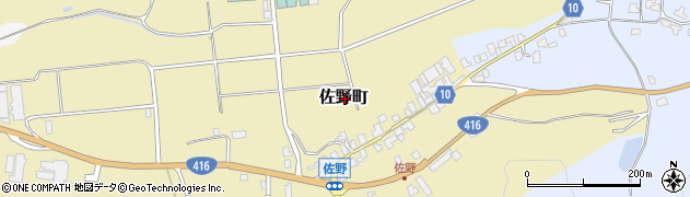 福井県福井市佐野町周辺の地図
