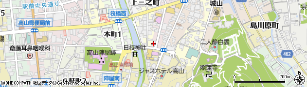 岐阜県高山市上二之町2周辺の地図