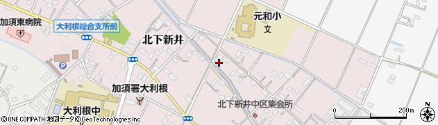 埼玉県加須市北下新井周辺の地図