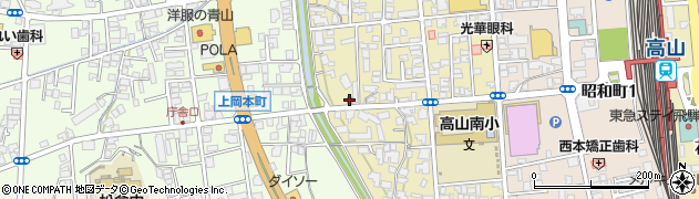 高山岡本郵便局周辺の地図