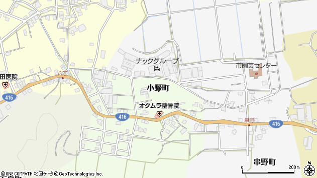 〒910-3122 福井県福井市小野町の地図