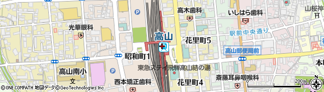 高山駅周辺の地図