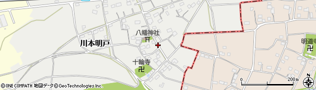 埼玉県深谷市川本明戸周辺の地図