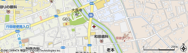 おおぎやラーメン 行田店周辺の地図