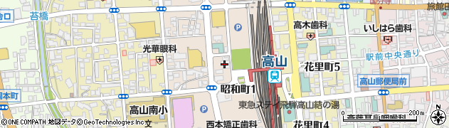 高山信用金庫駅西支店周辺の地図