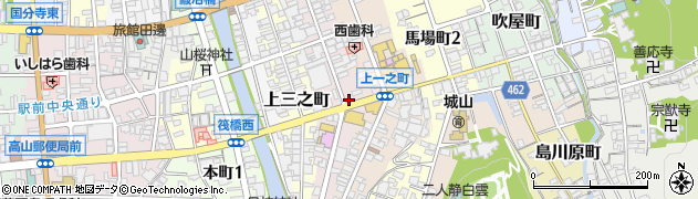 岐阜県高山市上二之町78周辺の地図