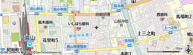 岐阜県高山市花川町周辺の地図