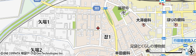 埼玉県行田市忍周辺の地図