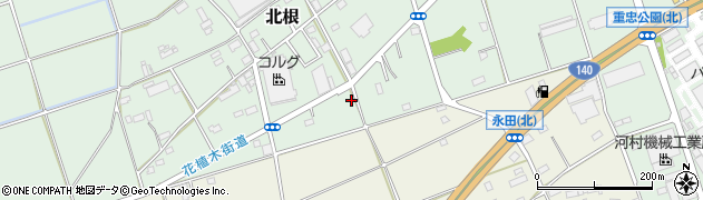 埼玉県深谷市北根111周辺の地図