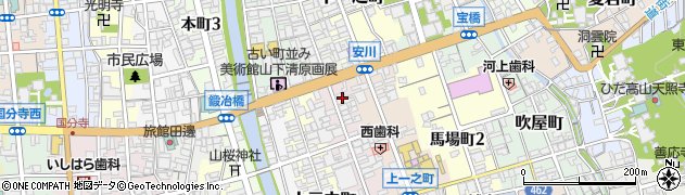 岐阜県高山市上二之町59周辺の地図