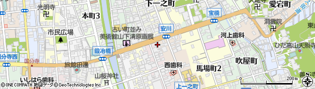 岐阜県高山市上二之町51周辺の地図