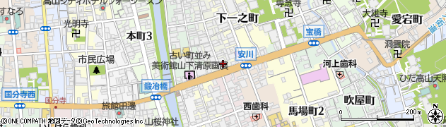 岐阜県高山市下二之町70周辺の地図