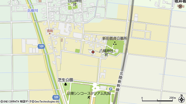〒910-0383 福井県坂井市丸岡町長崎の地図