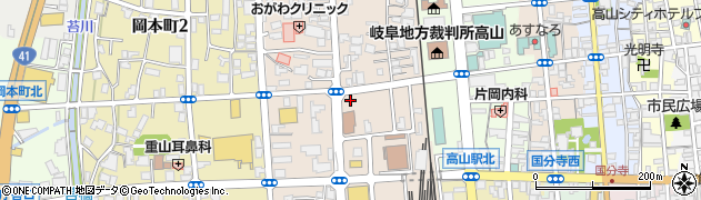 岐阜県高山市昭和町周辺の地図
