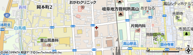 岐阜県高山市昭和町周辺の地図