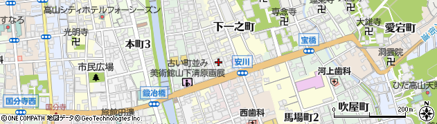 岐阜県高山市下二之町67周辺の地図