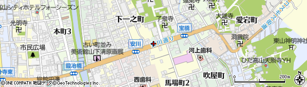 岐阜県高山市大門町周辺の地図