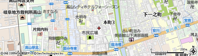 たかやま中央駐車場周辺の地図
